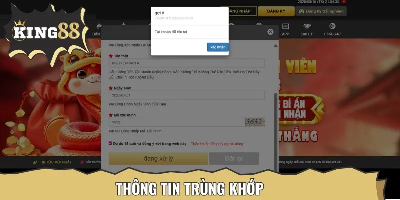 Thông tin trùng khớp là sự cố thường gặp đối với nhiều người