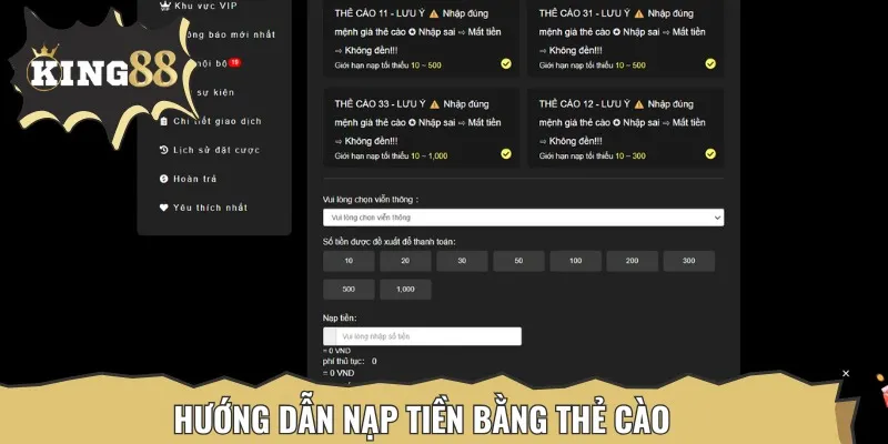 Hướng dẫn nạp tiền chi tiết qua phương thức chuyển khoản ngân hàng