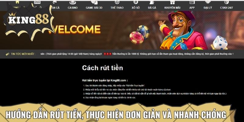 Hướng dẫn rút tiền, thực hiện đơn giản và nhanh chóng