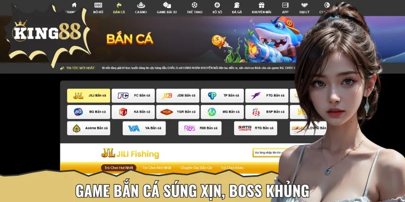 Bắn cá là nơi bạn có thể trang bị vũ khí để săn Boss nhận thưởng 